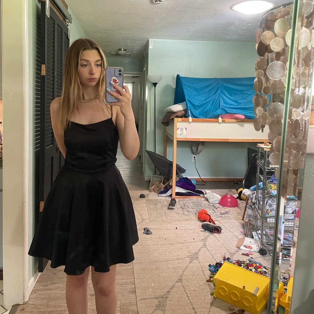small/medium black short dress only worn one night